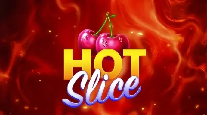 Hot Slice Slot mit Kirschen auf feurigem Hintergrund Slotoro Casino