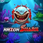 Slotoro Casino Razor Shark Slot mit Haifischlogo und Korallenriff